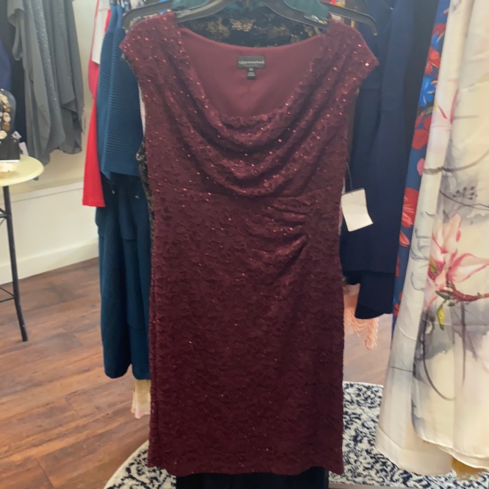 Brand new dark maroon beautiful dress